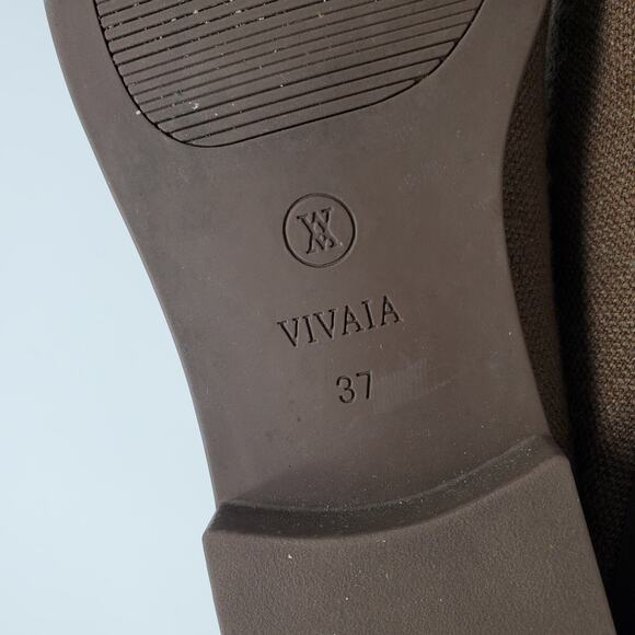 Vivaia Square Toe Chelsea Pull On Ankle Boots Brown Sustainable Size 37 US 6.5 - Picture 8 of 9